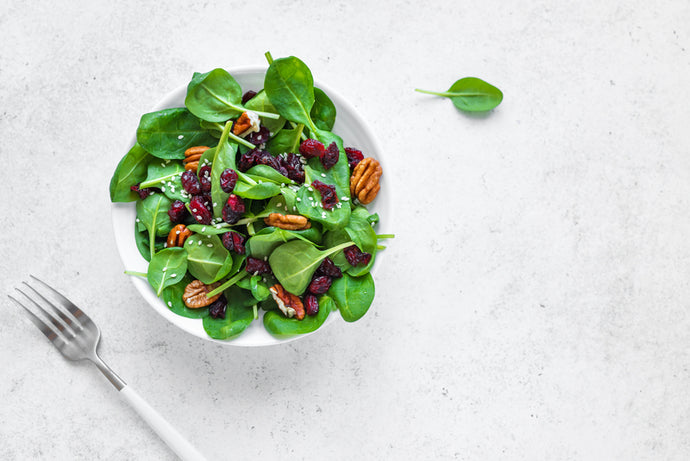 Baby Spinach Salad with Pecans and Cranberries