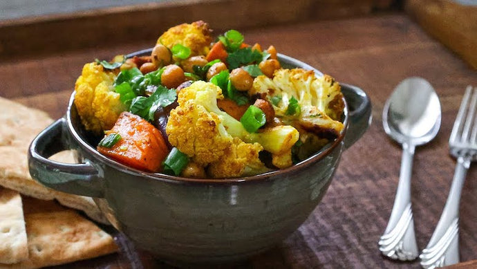 Curry Spiced Roasted Vegetables with Chickpeas