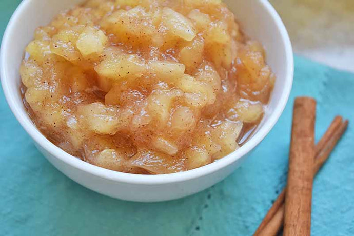 Homemade Applesauce with Elderberry Syrup