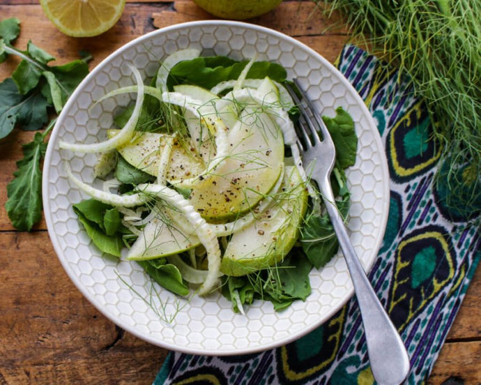 Pear Fennel Salad with Baby Spinach